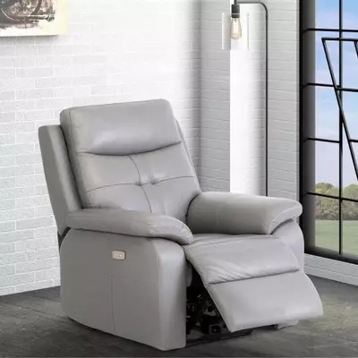 Verona Electric Reclining Chair - Grey
